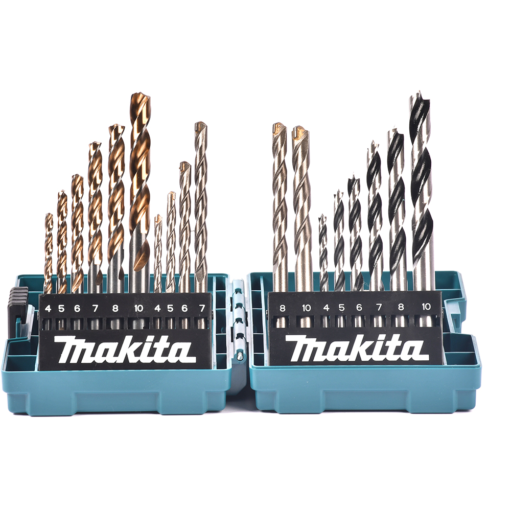 Juego de 18 Brocas Métricas para Metal, Concreto y Madera # B-49432 MAKITA