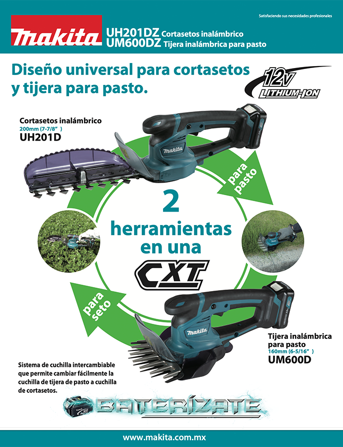 TIJERA PODADORA 2 EN 1 SIN BATERIA/CARGADOR MAKITA UM600DZX