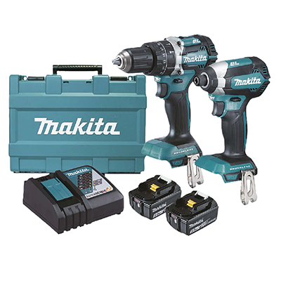 Combo Taladro percutor + Atornillador de impacto 18V Makita DLX2131 –  Tottal Store